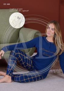 PIGIAMA DONNA OD688 LUNGO ORONERO