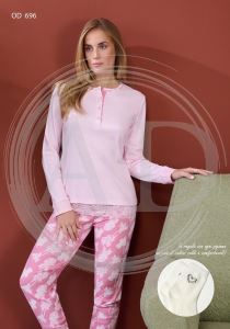 PIGIAMA DONNA OD696 LUNGO ORONERO