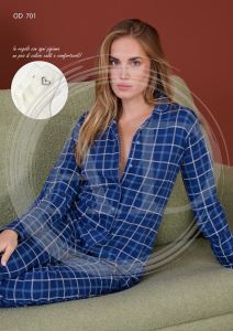 PIGIAMA DONNA OD701 LUNGO ORONERO
