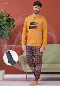 PIGIAMA UOMO OU740 LUNGO ORONERO