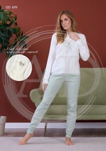 PIGIAMA DONNA OD699 LUNGO ORONERO