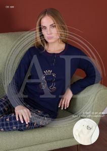 PIGIAMA DONNA OD684 LUNGO ORONERO