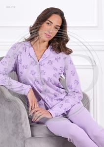 PIGIAMA DONNA ODC778 LUNGO ORONERO