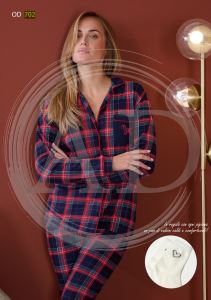PIGIAMA DONNA OD702 LUNGO ORONERO